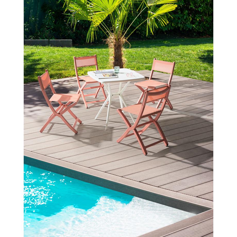 Beliani Set di 4 sedie da giardino en Polipropilene Moderno TALCA  