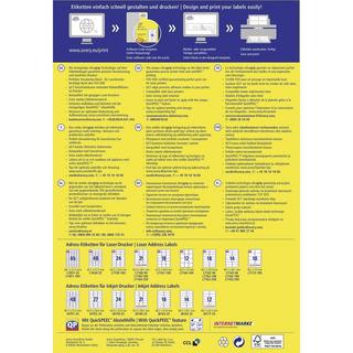 Avery-Zweckform Avery Zweckform Adress-Etiketten, A4 mit ultragrip, 63.5 x 33.9 mm, 100 Bogen/2.40 Etiketten  