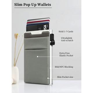 Only-bags.store Minimalistische Pop Up Brieftasche RFID Schutz Kartenhalter  
