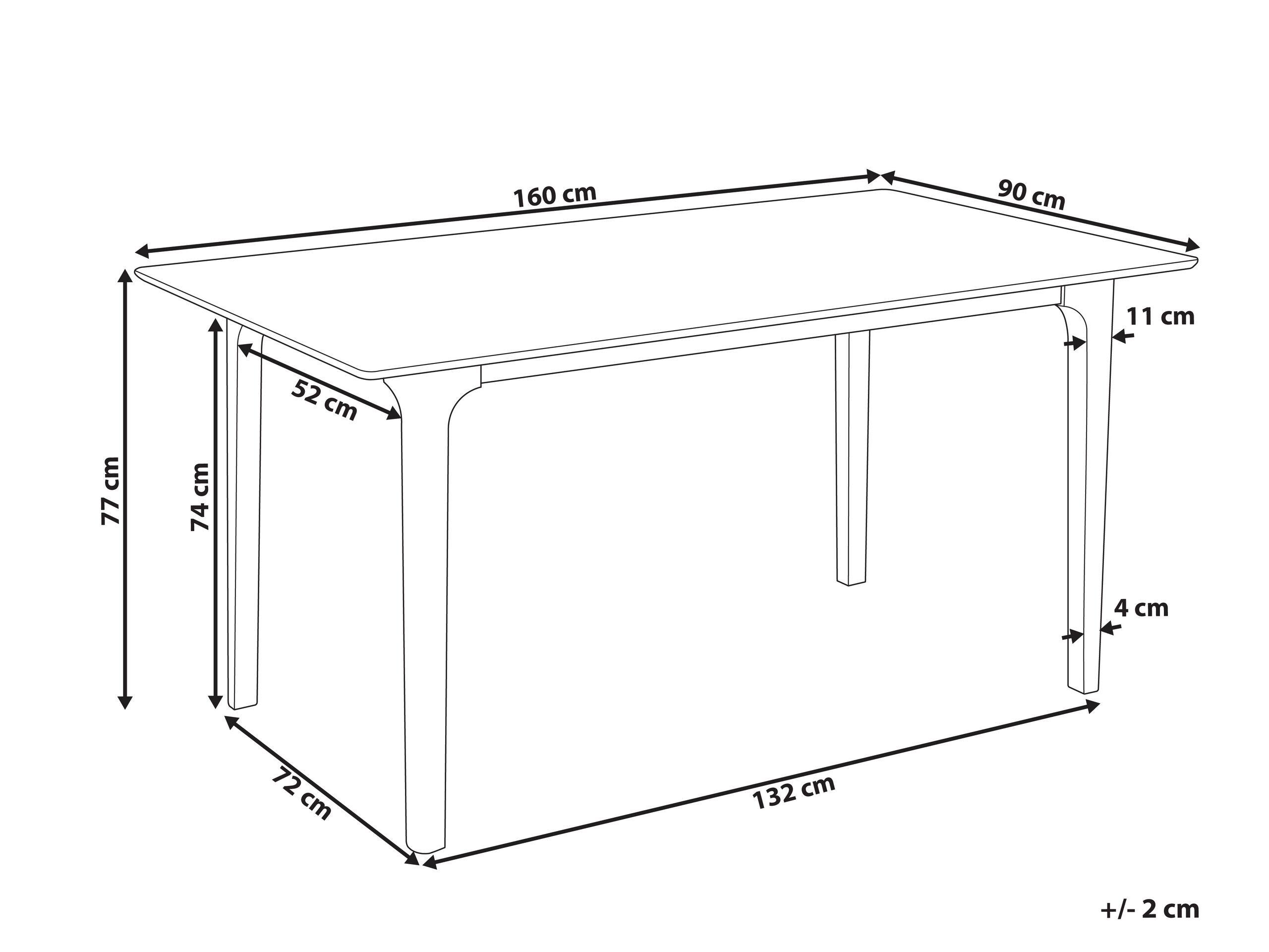 Beliani Table de repas en MDF Moderne DELMAS  