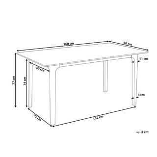 Beliani Table de repas en MDF Moderne DELMAS  