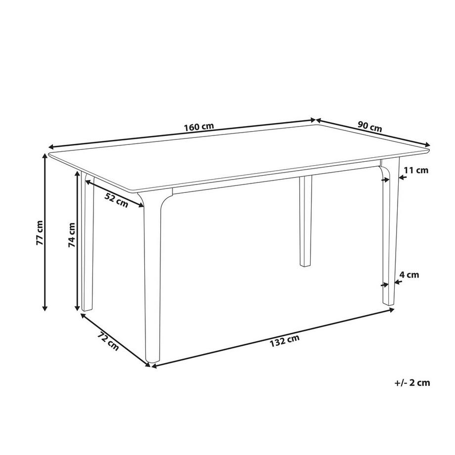 Beliani Table de repas en MDF Traditionnel DELMAS  
