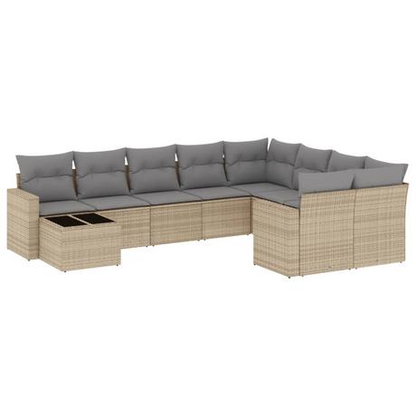 VidaXL set divano da giardino Polirattan  