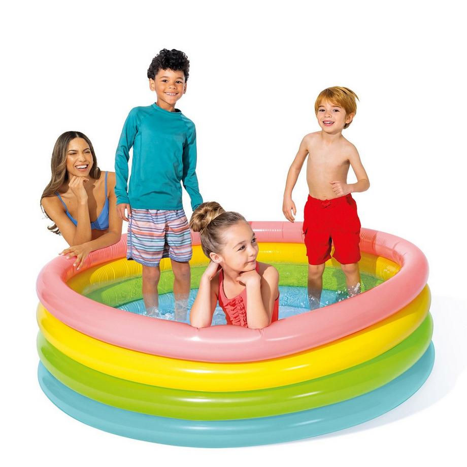 Piscina gonfiabile Rainbow 4 anelli 168 x 46 cm INTEX 56441