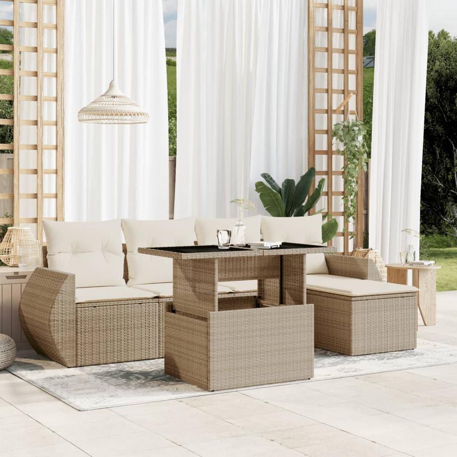 VidaXL Ensemble de canapés de jardin rotin synthétique  