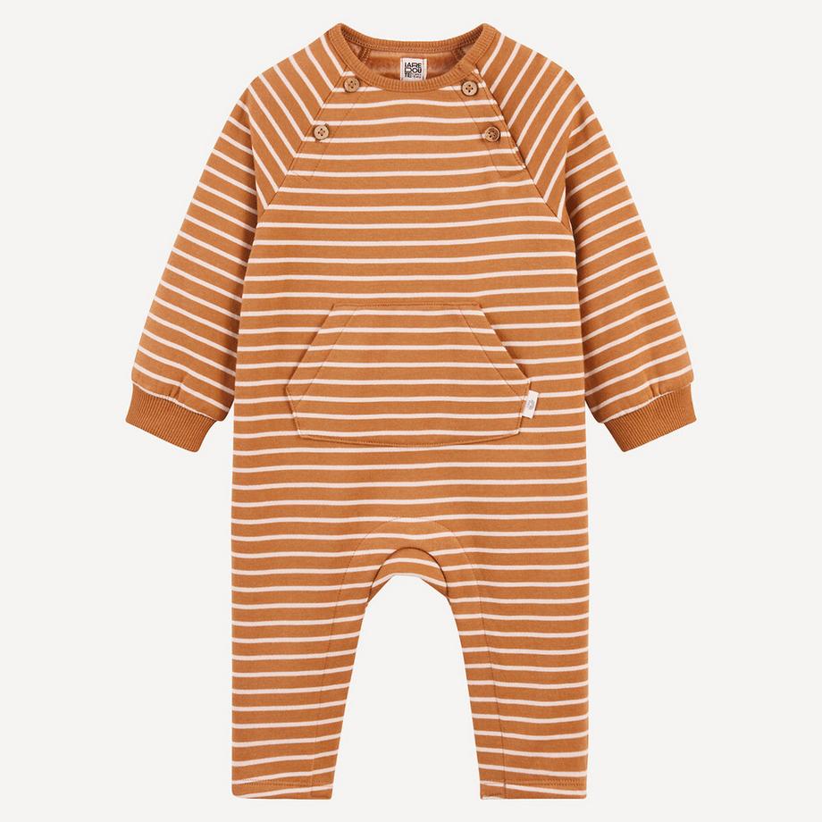 La Redoute Collections  Combinaison longue rayée en molleton avec poche 