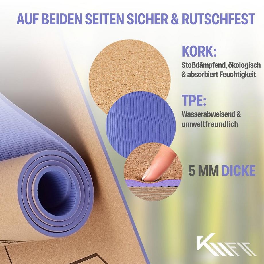 KM-Fit  Tapis de yoga TPE 5mm 