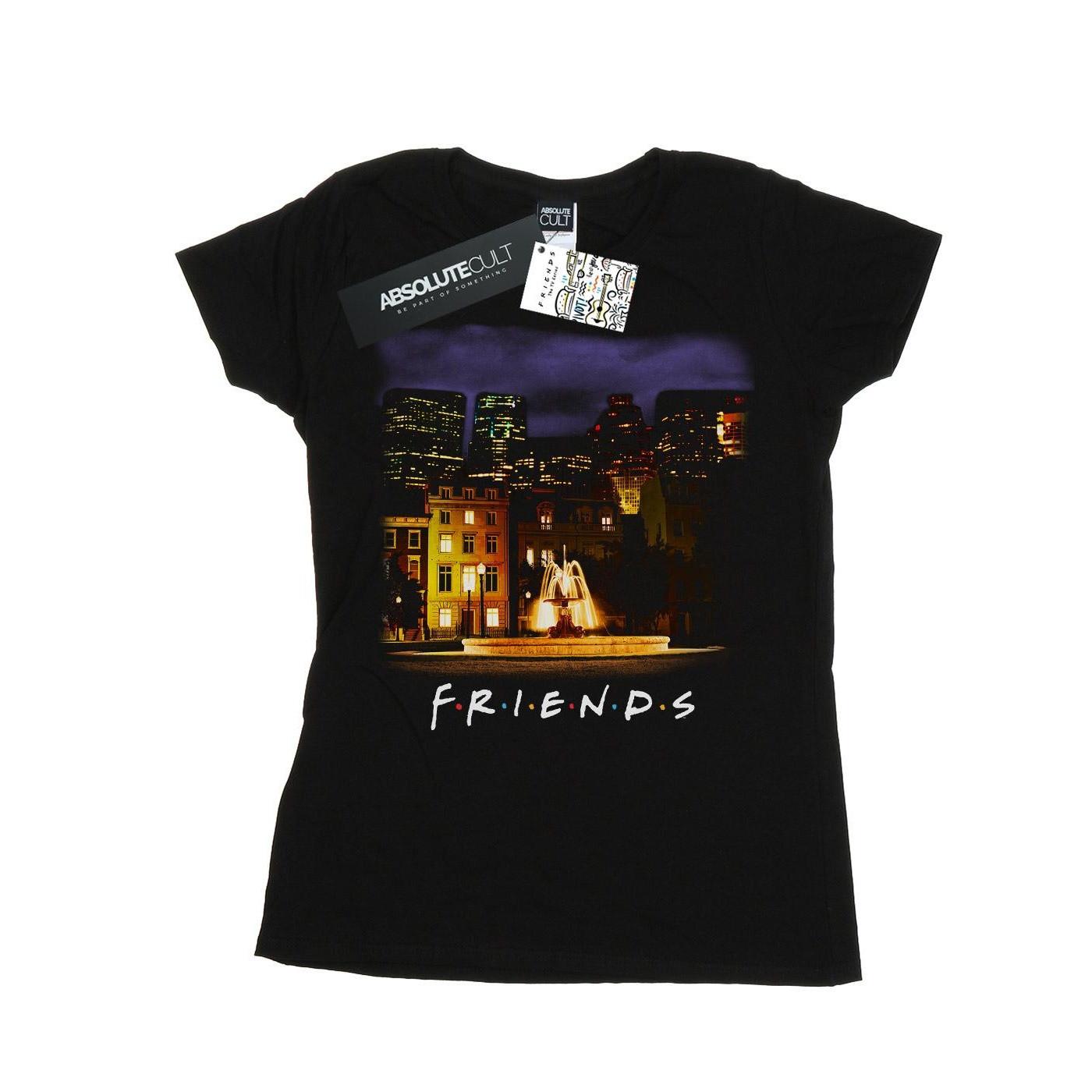 Image of Nightime Fountain Tshirt Damen Schwarz XL