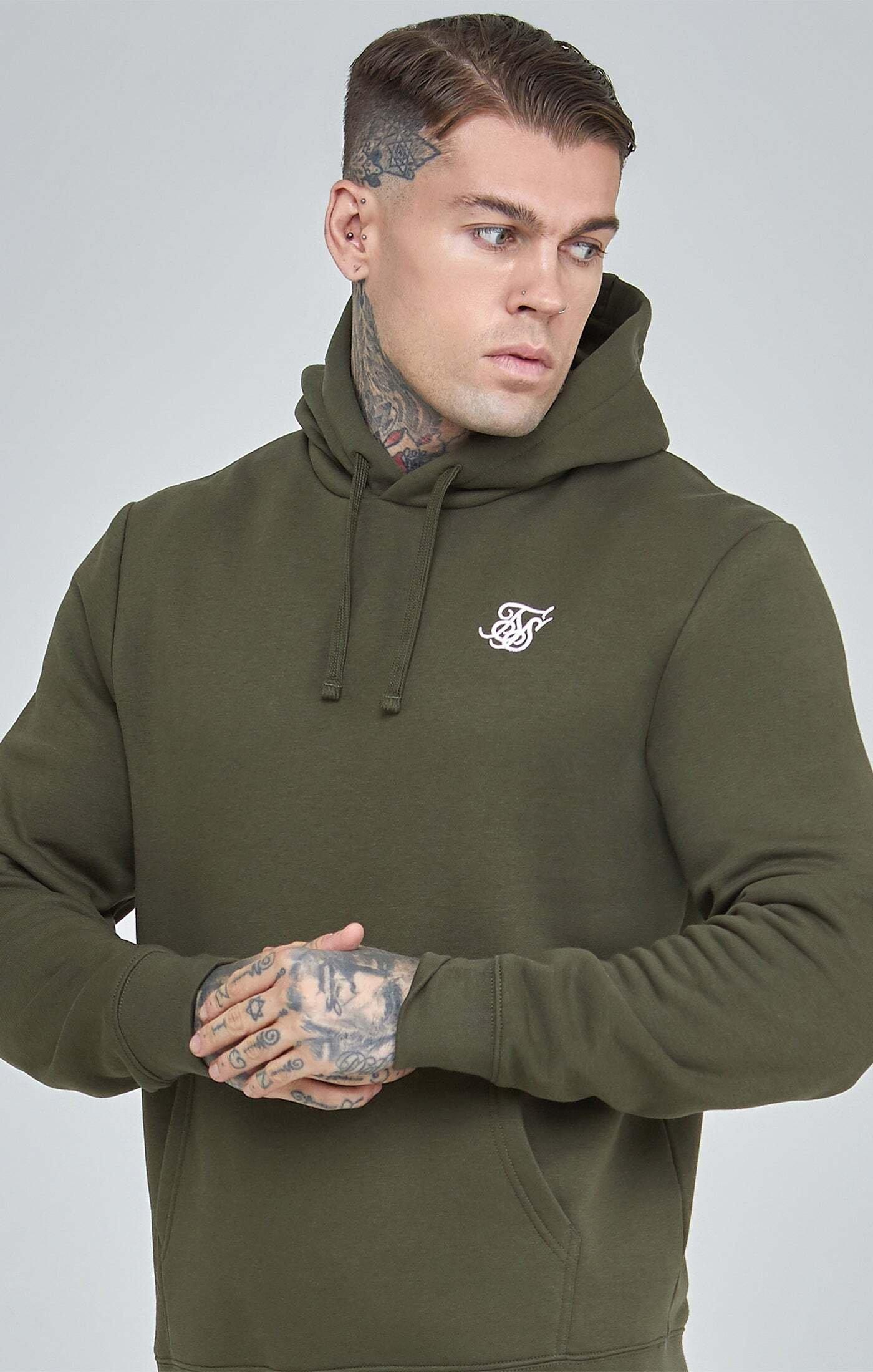 Sik Silk  Kapuzenpullover Khaki Essential Overhead Hoodie 