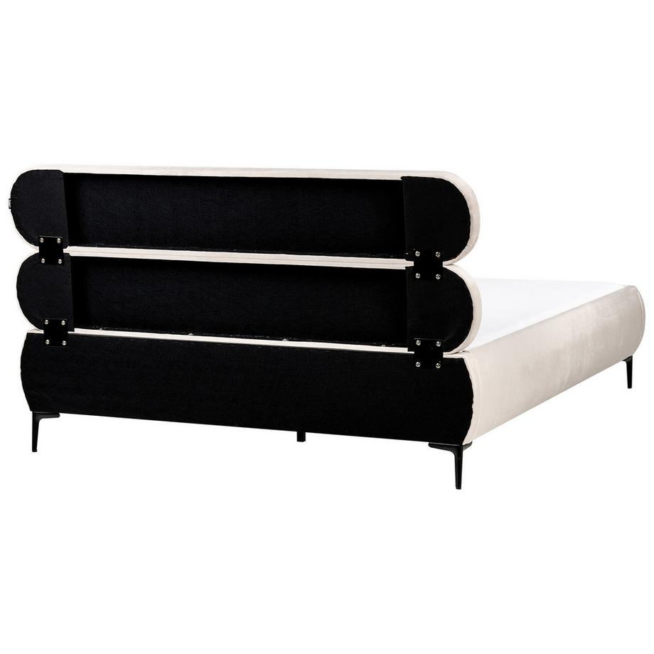 Beliani Bett mit Lattenrost aus Samtstoff  LESSAY  