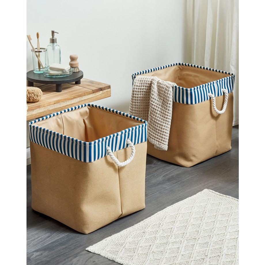 Beliani Lot de 2 paniers en Tissu Traditionnel TUGUL  