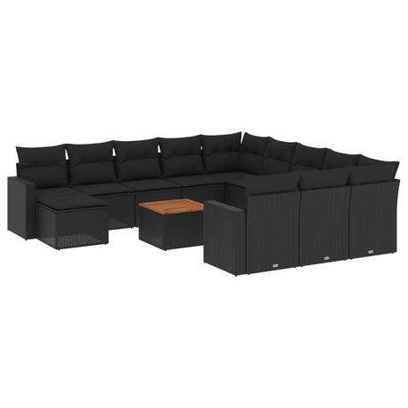 VidaXL set divano da giardino Polirattan  