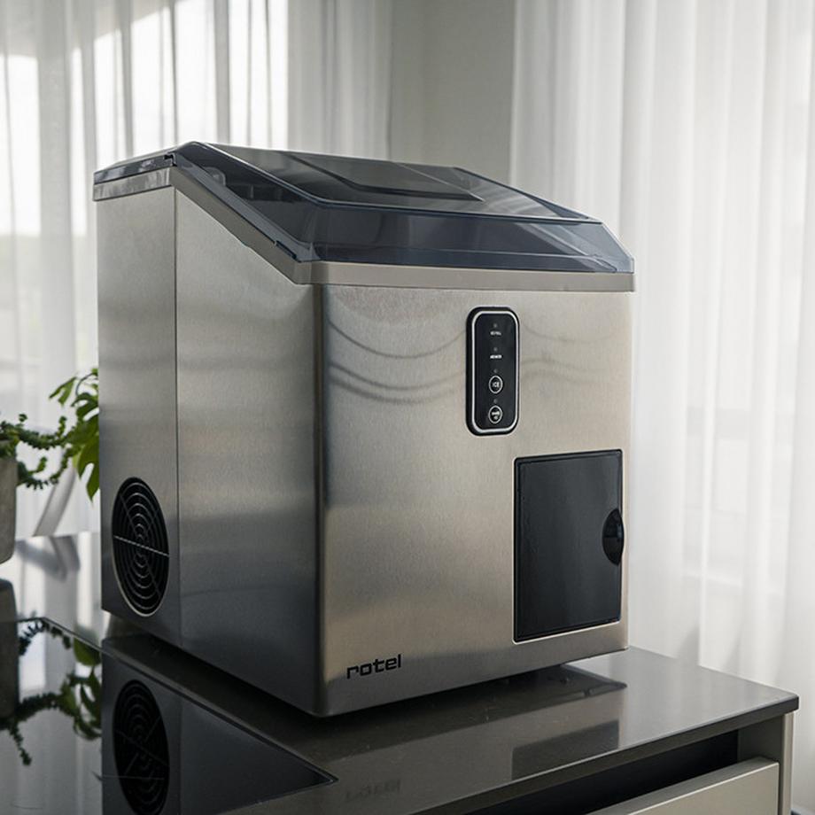 rotel Rotel U9904CH machine à glaçons Machine à glaçon incornporé/sur pied 15 kg/24h 150 W Noir, Argent  