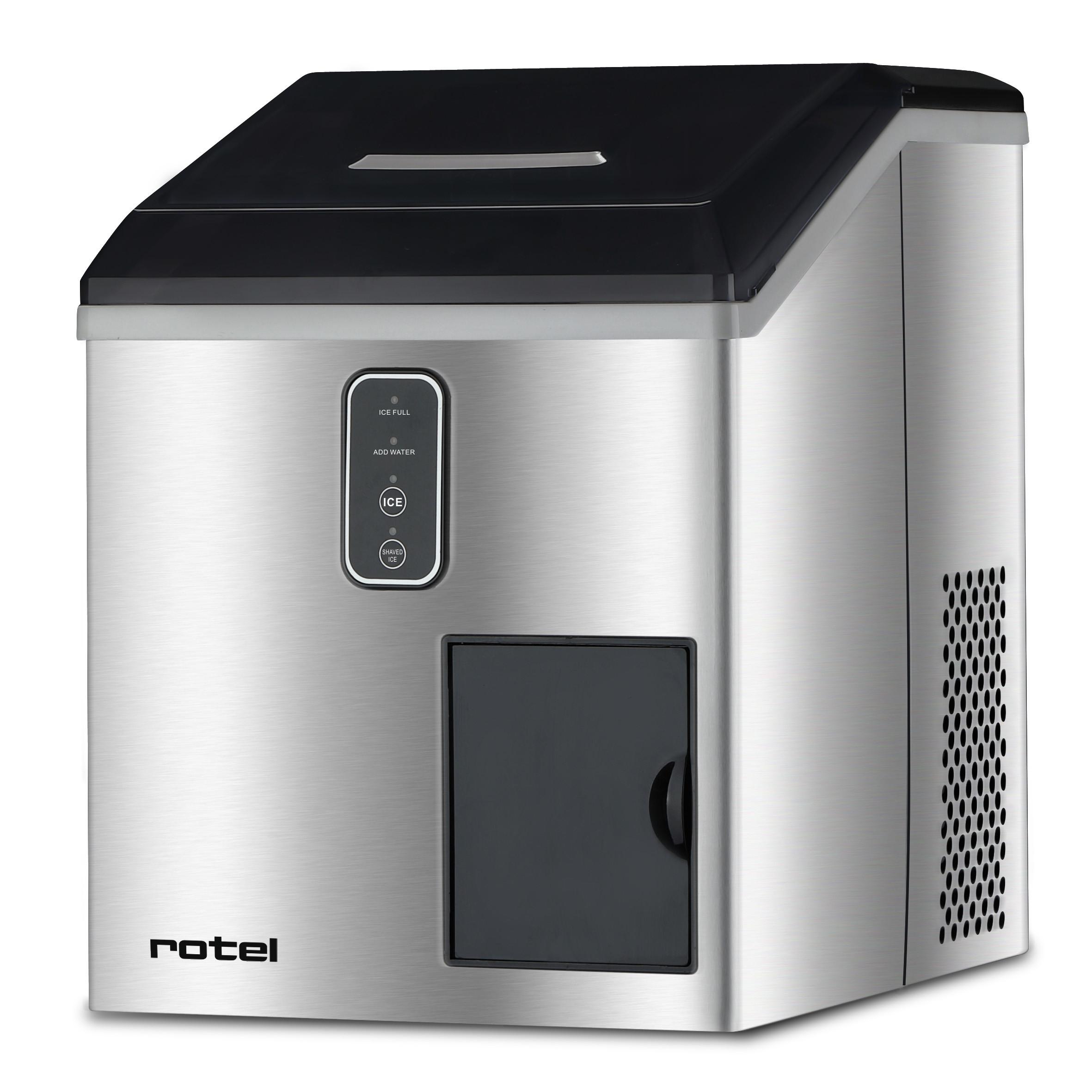 Image of Rotel U9904CH Eiswürfelmaschine Eingebauter/freistehender Eiswürfelbereiter 15 kg/24h 150 W Schwarz, Silber Rotel U9904CH Eiswürfelmaschine Eingebauter/freistehender Eiswürfelbereiter 15 kg/24h 150 W Schwarz, Silber