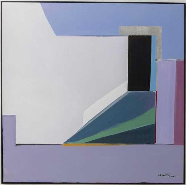 Image of Gerahmtes Bild Abstract Shapes Lila 113x113 Gerahmtes Bild Abstract Shapes Lila 113x113