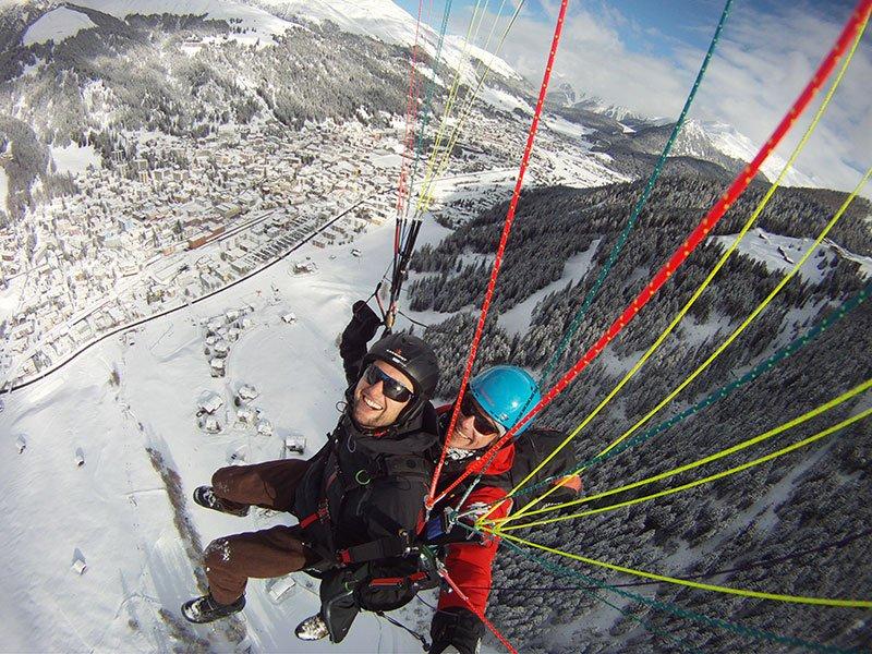 Smartbox  Parapente et fondue pour 2 personnes sur le mont Jakobshorn - Coffret Cadeau 