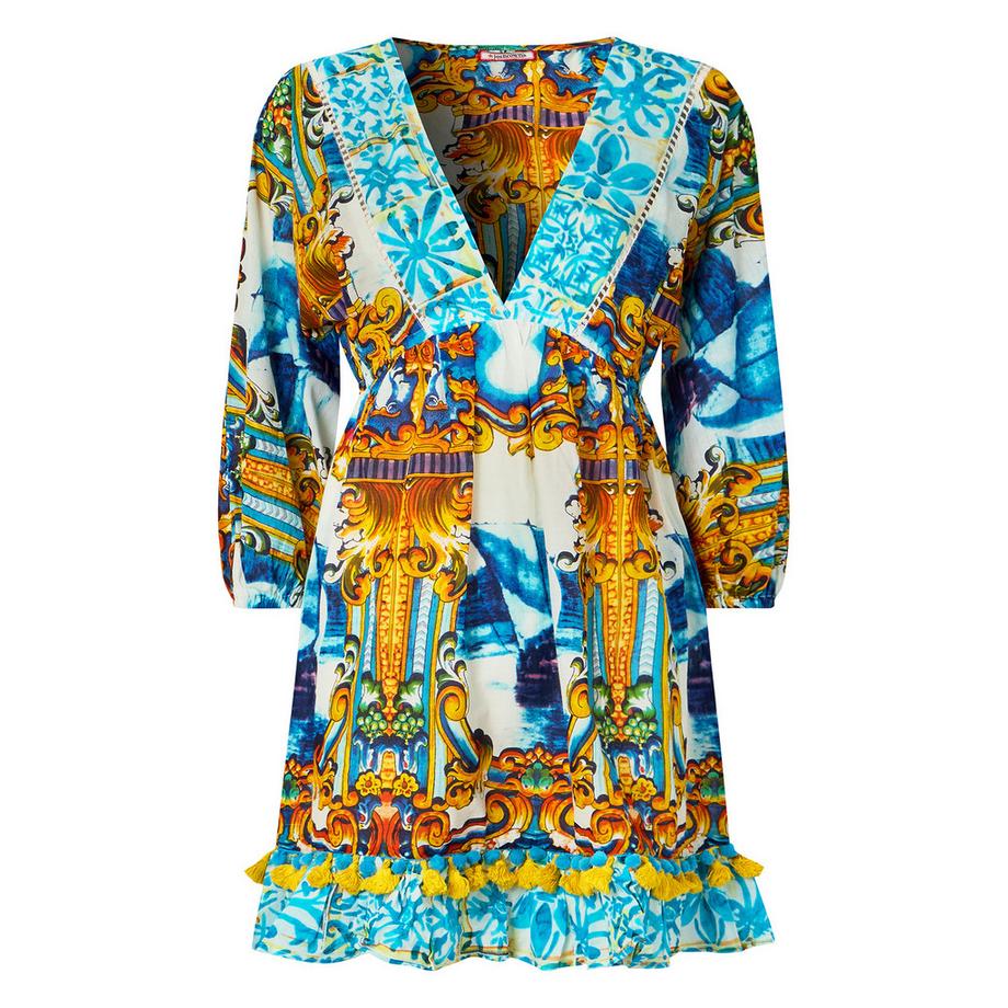 Joe Browns Tunika Schiffsdruck Bommelbesatz  