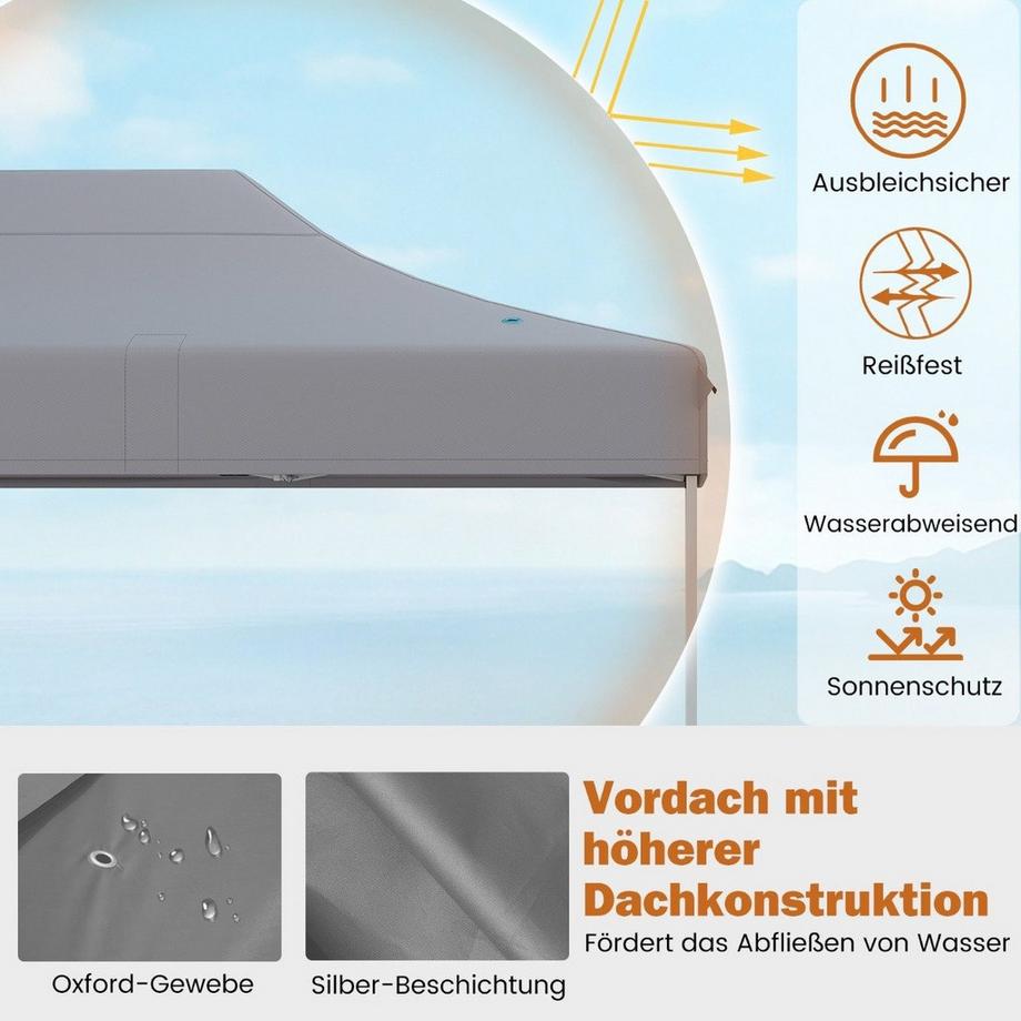 Northix Pop-Up-Pavillon mit Rädern  