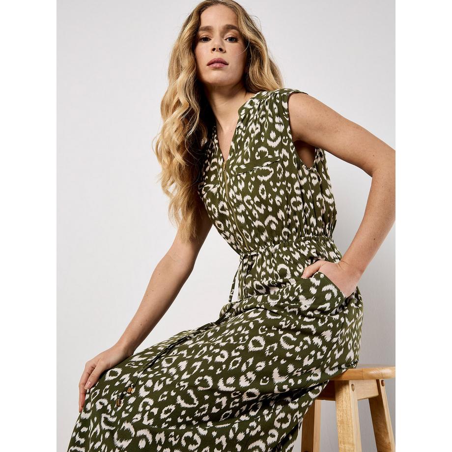 APRICOT Midi-Kleid Animal-Print  