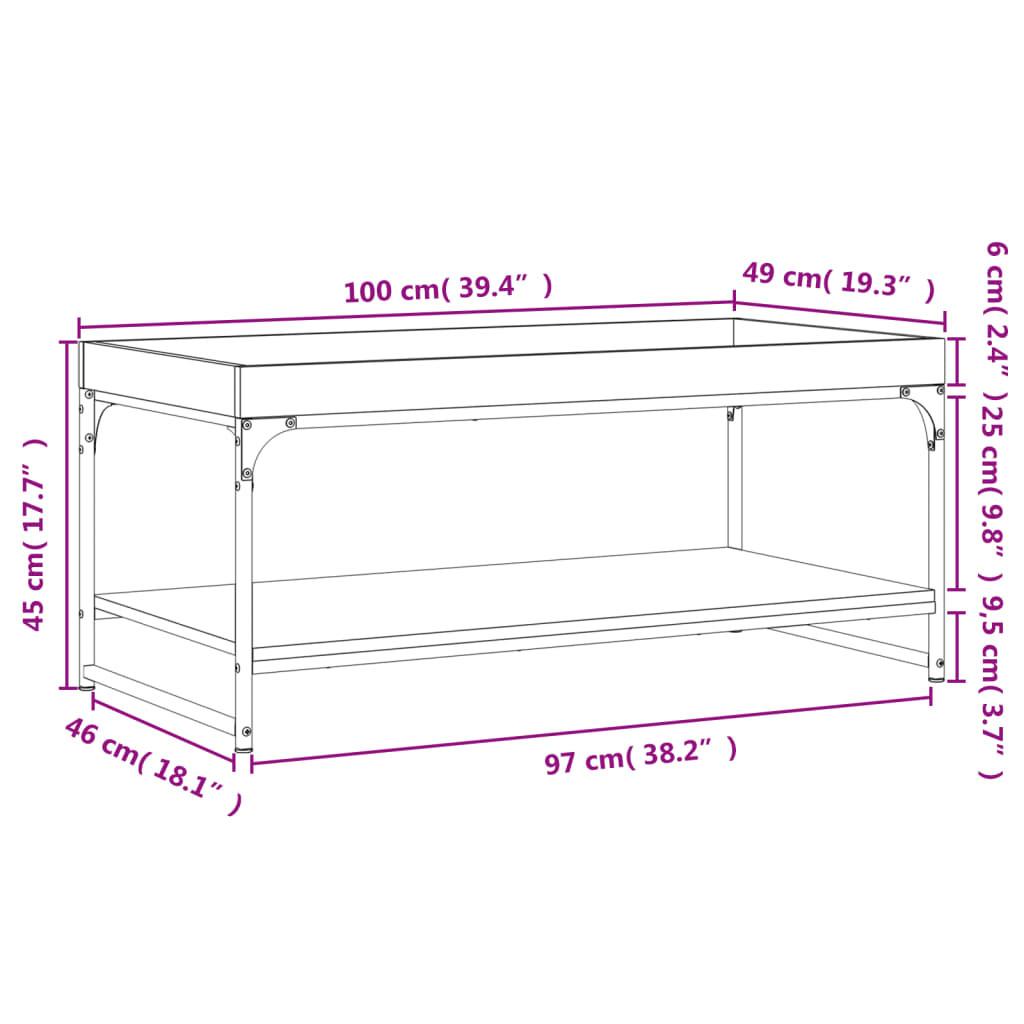 VidaXL Table basse bois d'ingénierie  