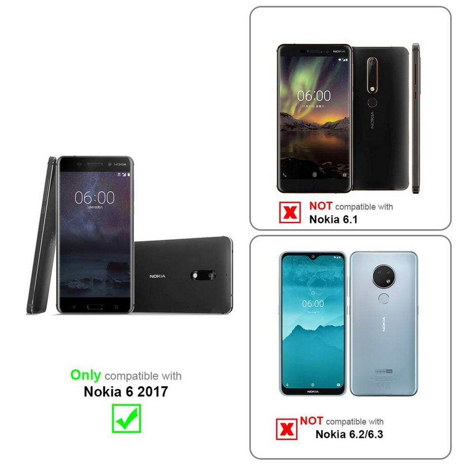 Cadorabo  Hülle für Nokia 6 2017 Standfunktion, Kartenfach 