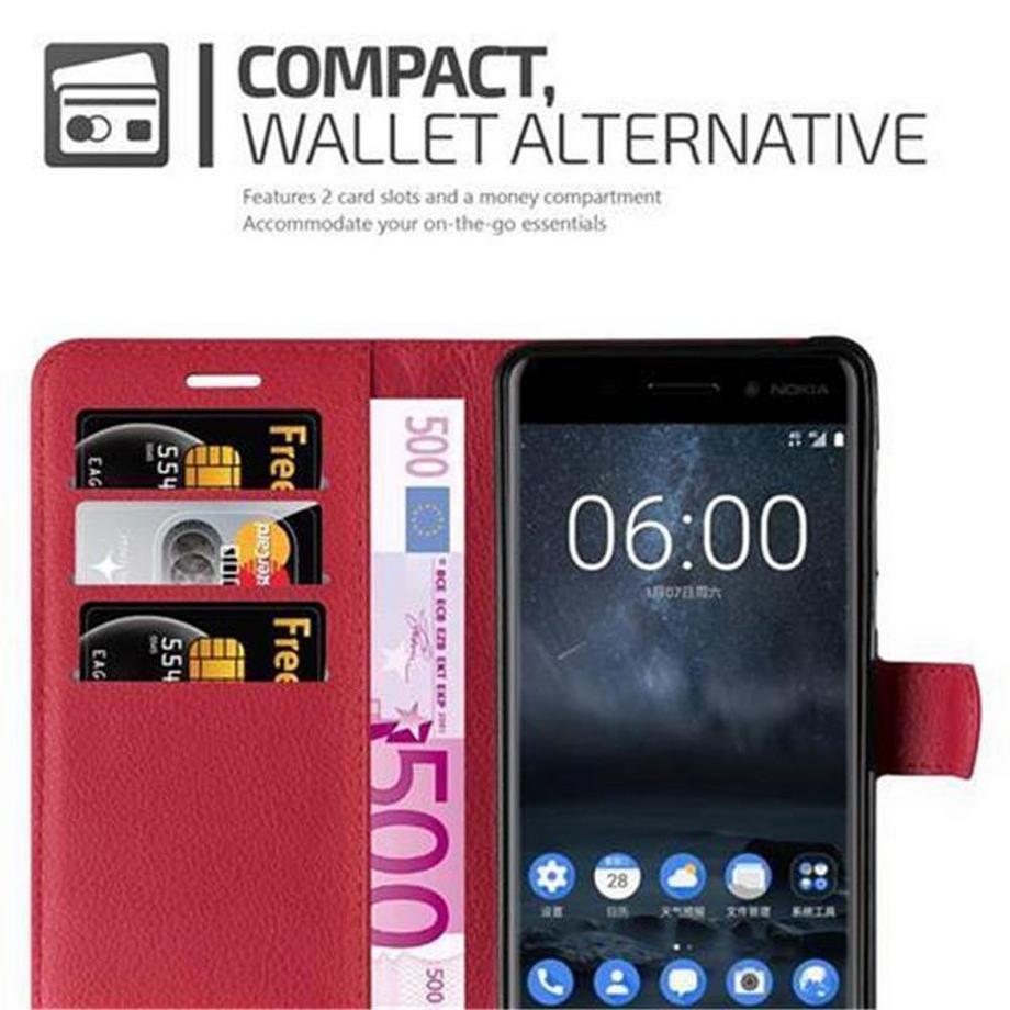 Cadorabo  Hülle für Nokia 6 2017 Standfunktion, Kartenfach 
