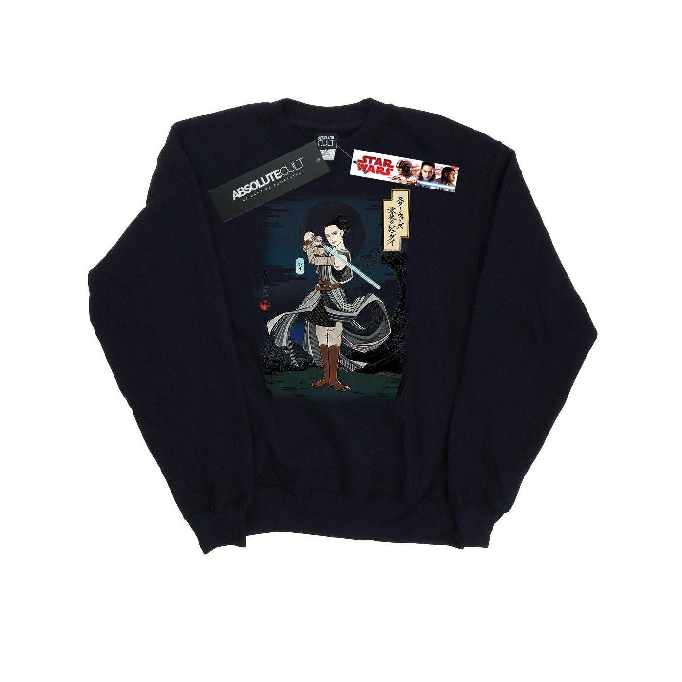 Image of The Last Jedi Japanese Rey Sweatshirt Damen Schwarz XL