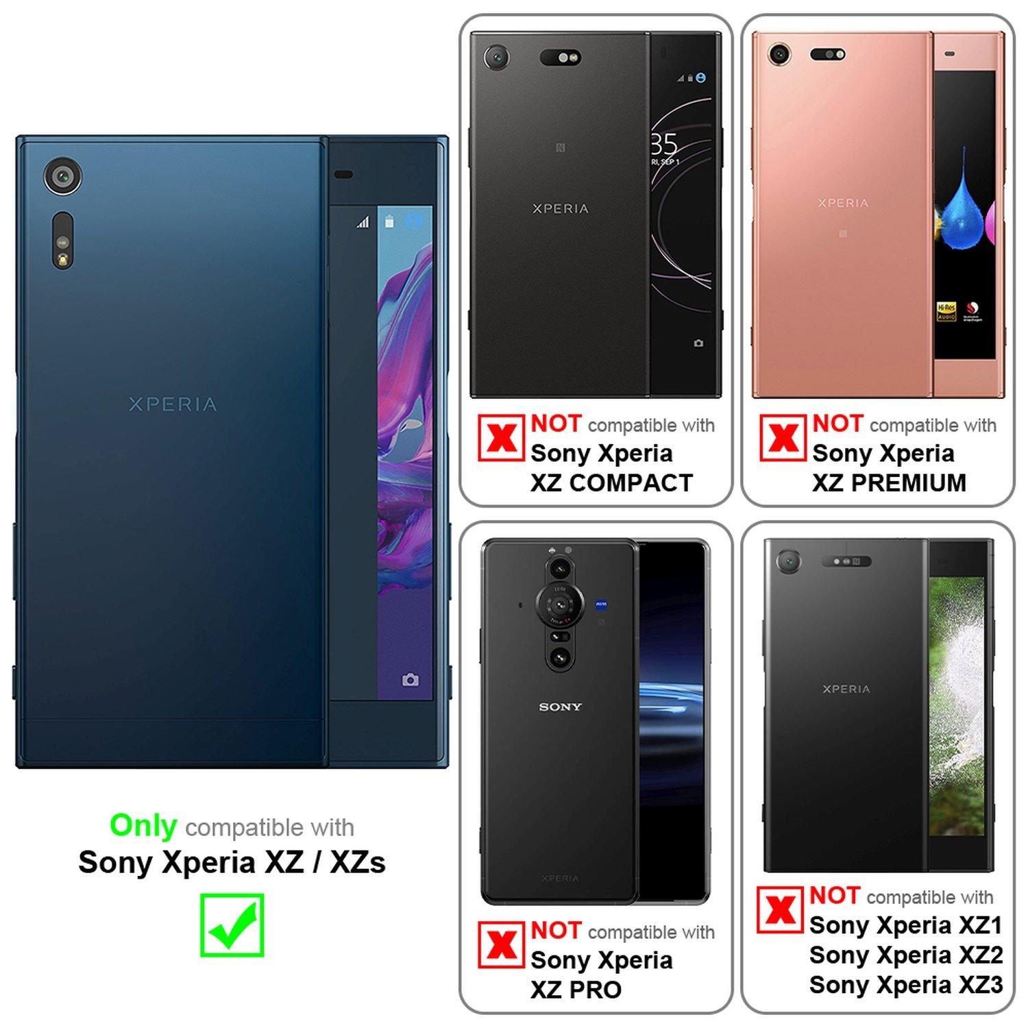 Cadorabo  Hülle für Sony Xperia XZ / XZs Magnetverschluss, Kartenfach 