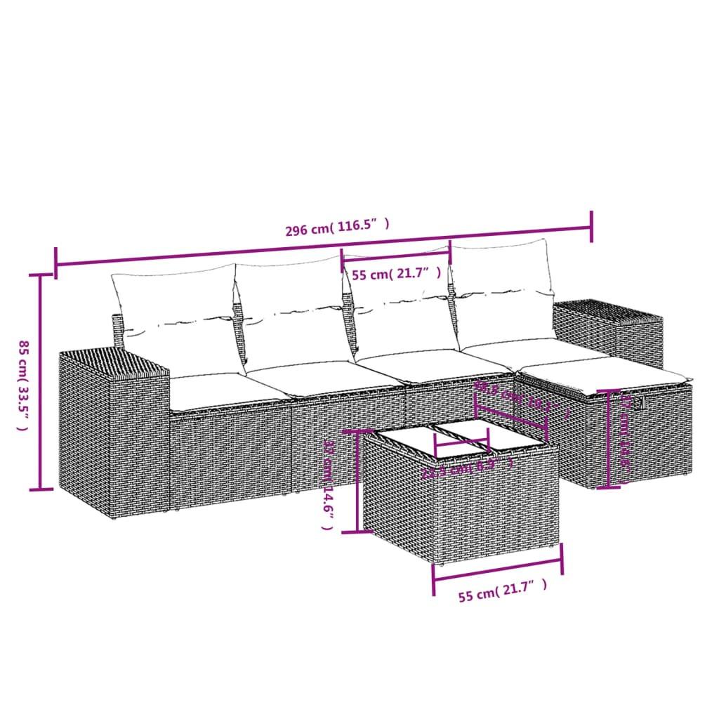 VidaXL Garten sofagarnitur poly-rattan  