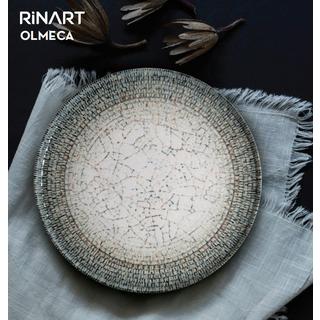 Rinart Piatto da cena - Olmeca -  Porcellana - 28 cm- set di 6  