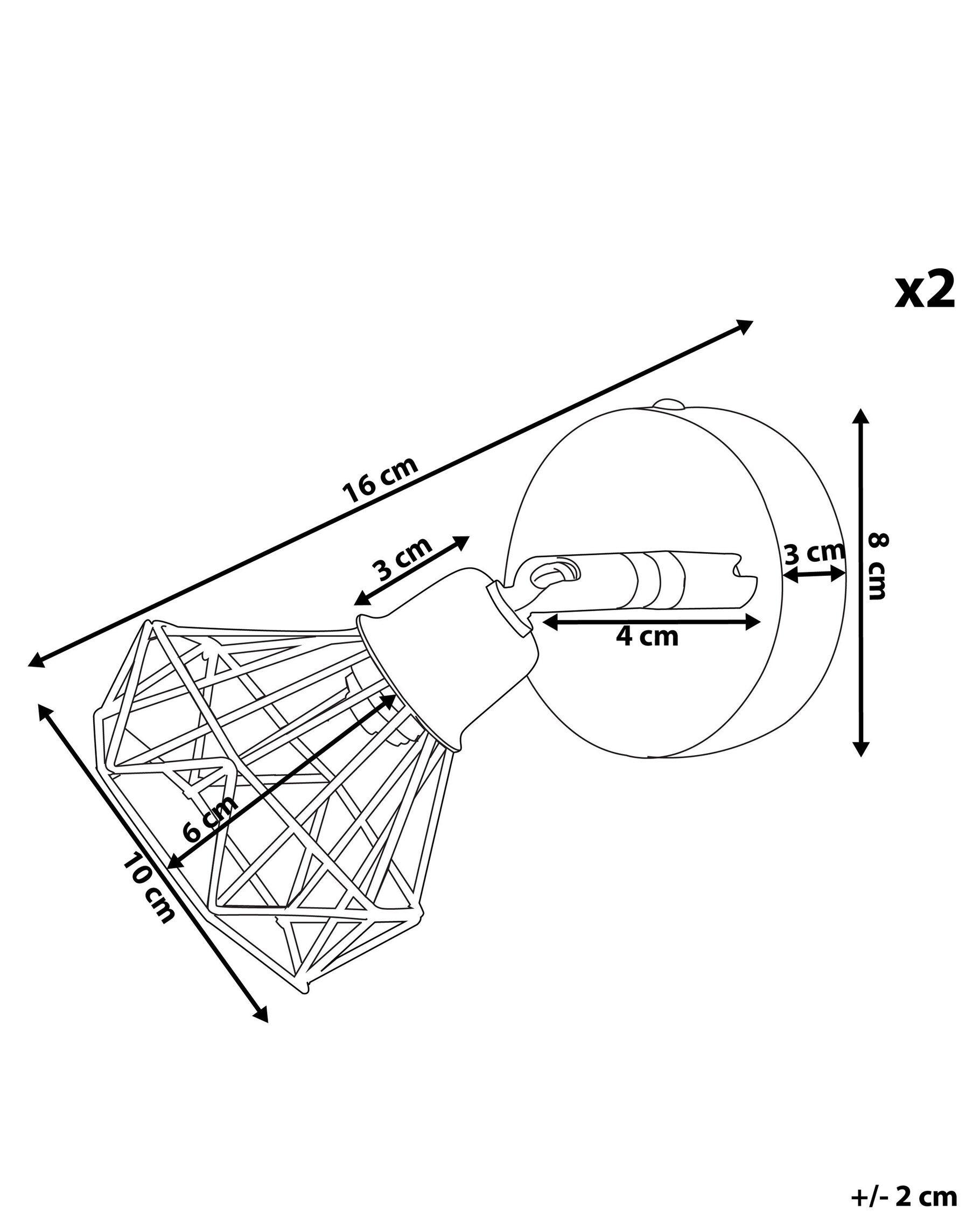 Beliani Set di 2 lampade en Ferro Moderno ERMA  