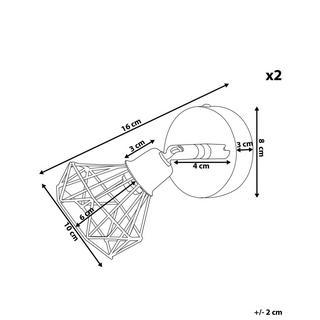 Beliani Set mit 2 Lampen aus Eisen Modern ERMA  