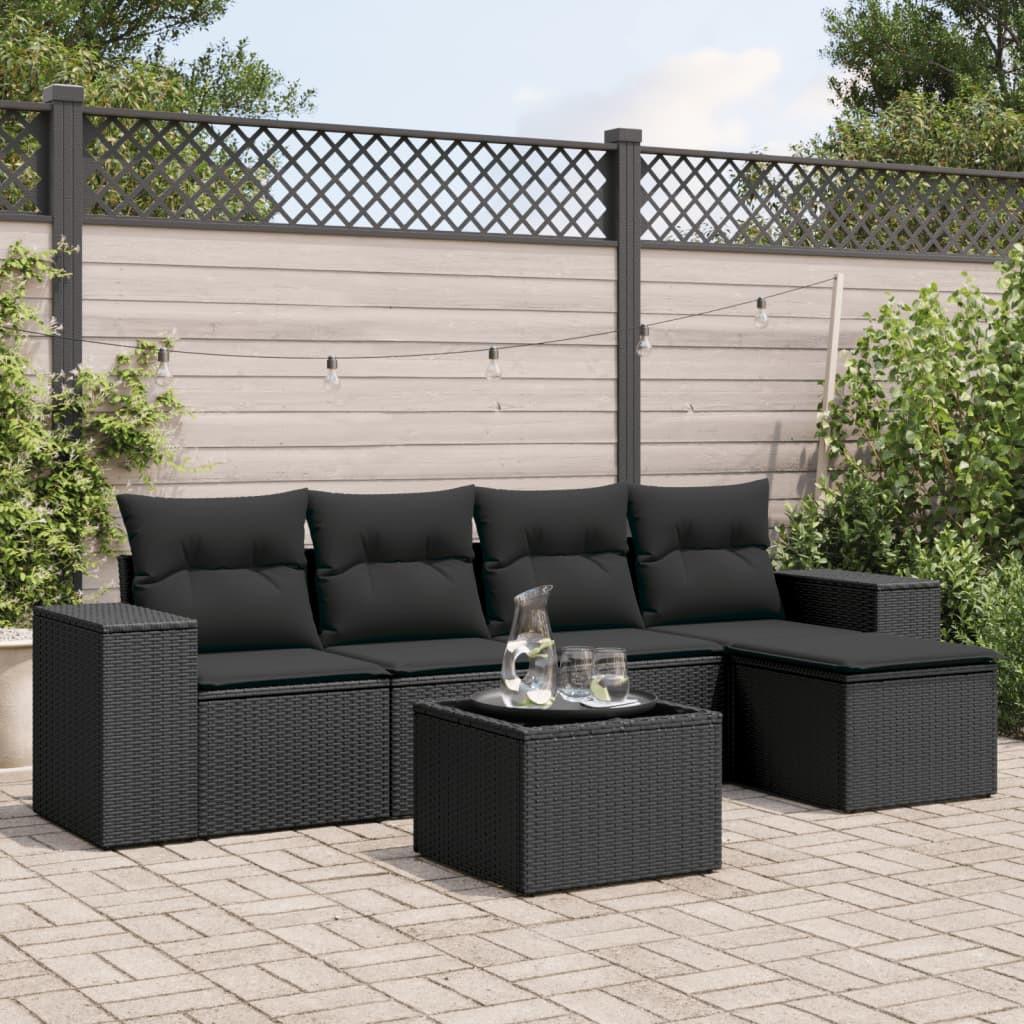 VidaXL set divano da giardino Polirattan  