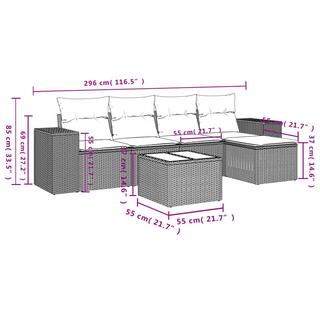 VidaXL Garten sofagarnitur poly-rattan  