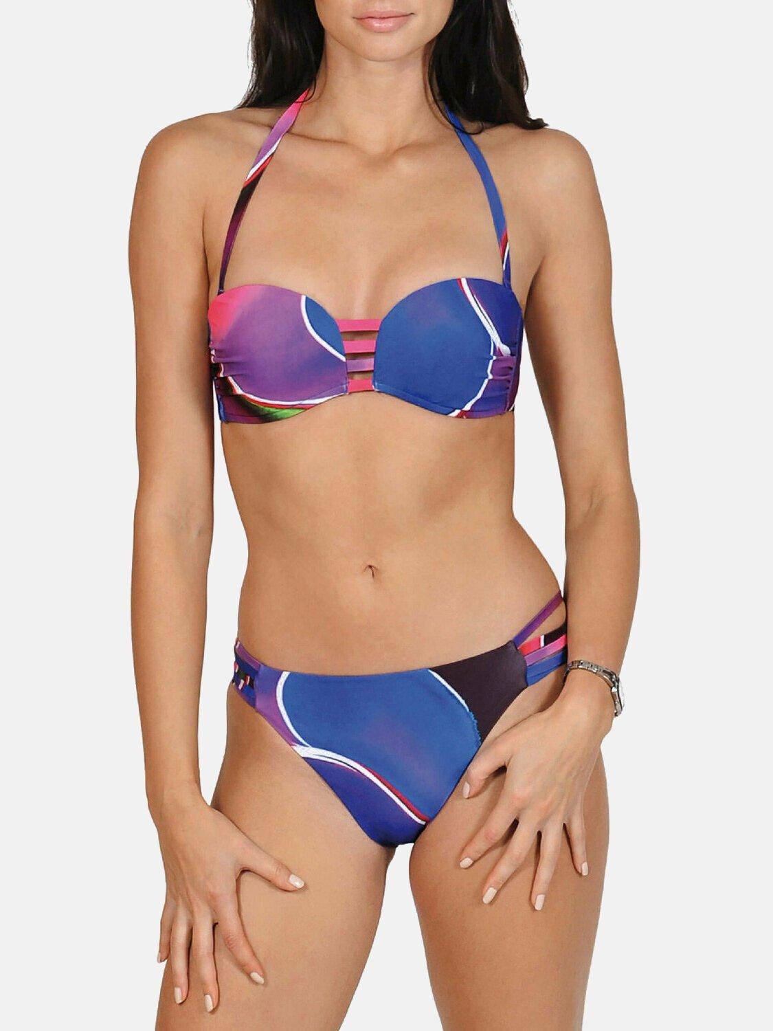 Image of 2-teiliges Bandeau-bikini-set Alanya Damen Violett Bedruckt 80