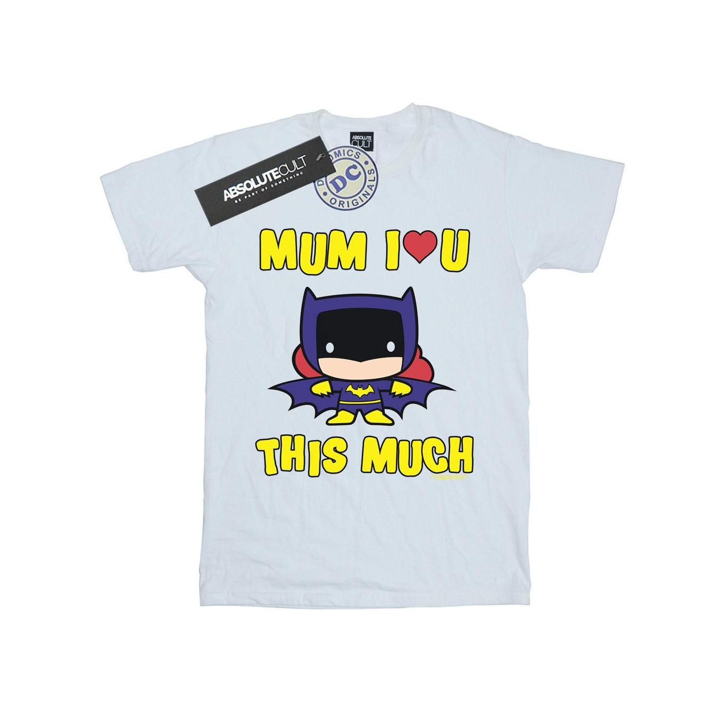 Image of Batgirl Mum I Love You This Much Tshirt Jungen Weiss 104