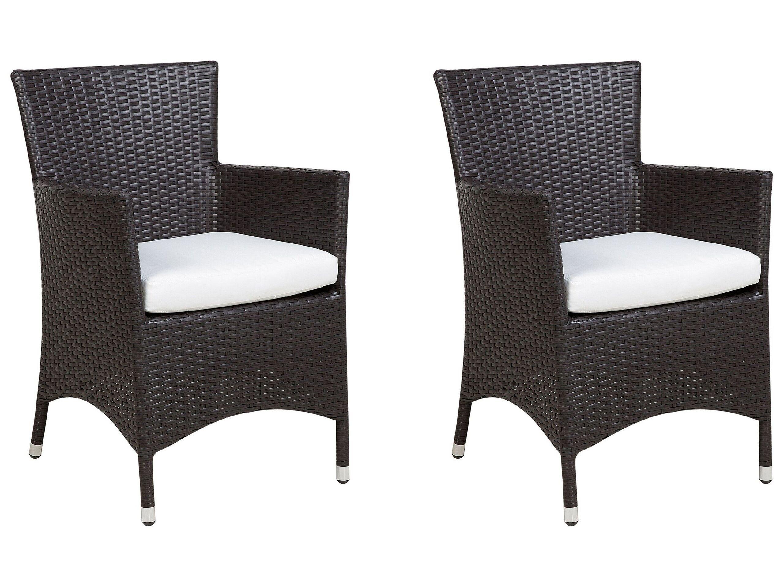 Beliani Lot de 2 chaises en Polyrotin Traditionnel ITALY  