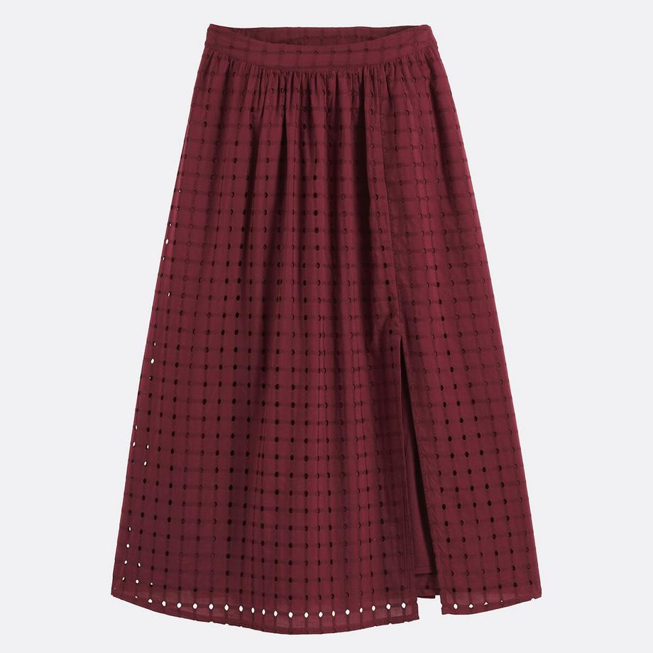La Redoute Collections Gonna Midi Svasata con Ricamo Inglese  