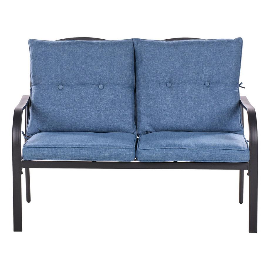 Beliani Canapé 2 places avec fauteuils en Acier Moderne MESTRINO  