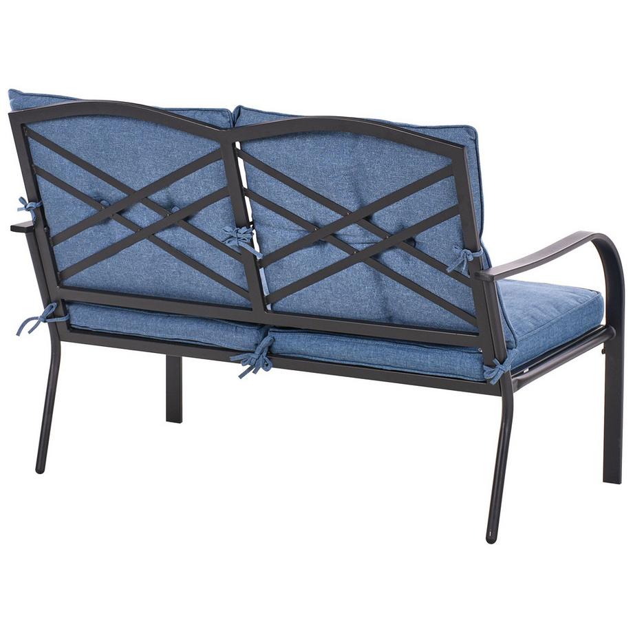 Beliani Canapé 2 places avec fauteuils en Acier Moderne MESTRINO  