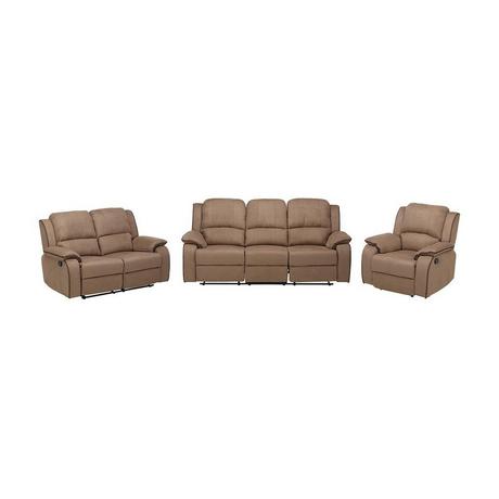 Vente-unique Couchgarnitur Relax Microfaser 3+2+1 HERNANI  