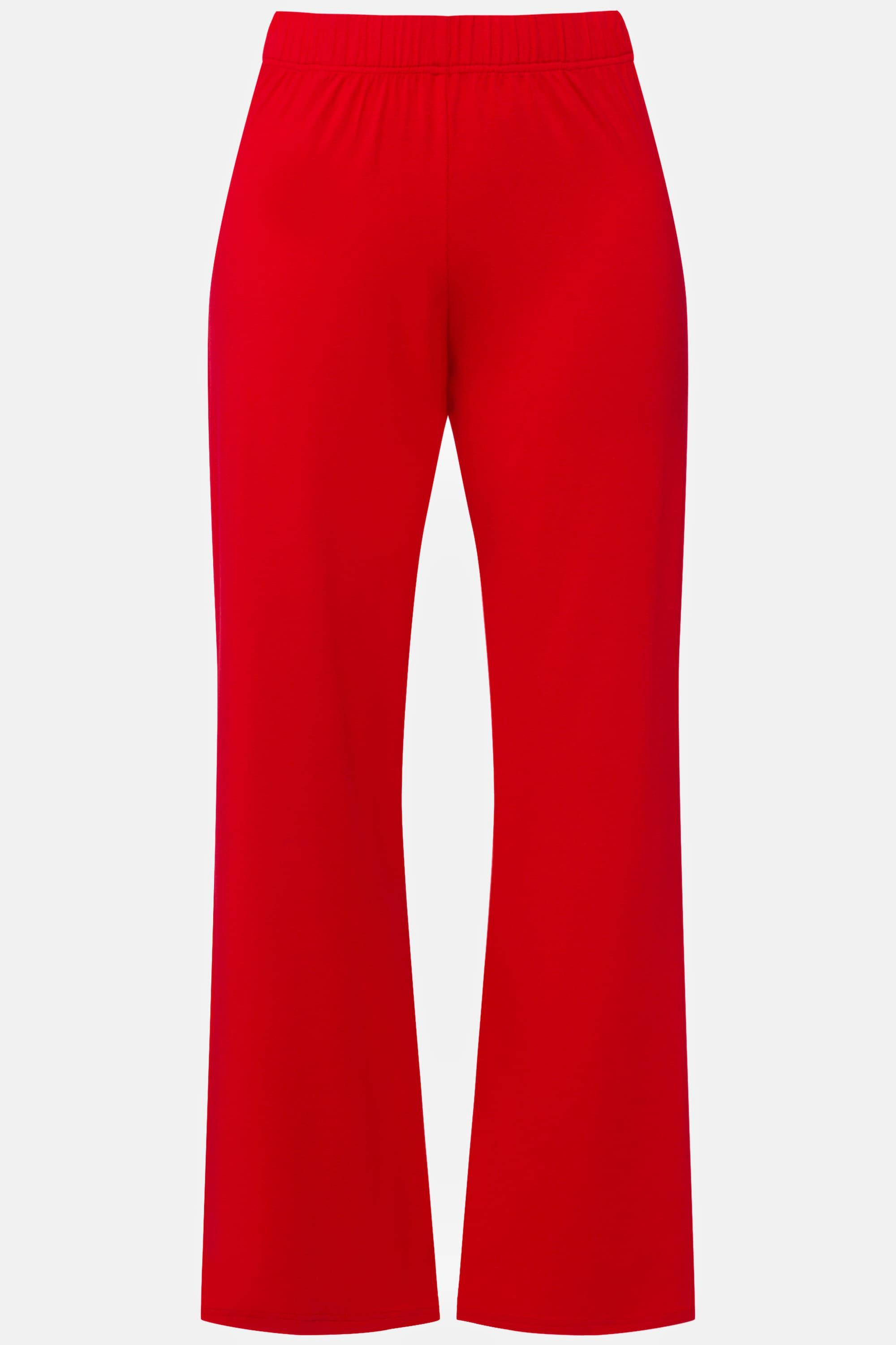 Ulla Popken  Pantalon 7/8 en jersey, jambes étroites et évasées, taille élastique 