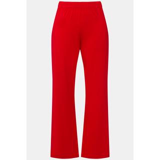 Ulla Popken  Pantaloni a 7/8 in jersey con taglio della gamba aderente e svasato e cintura elastica 