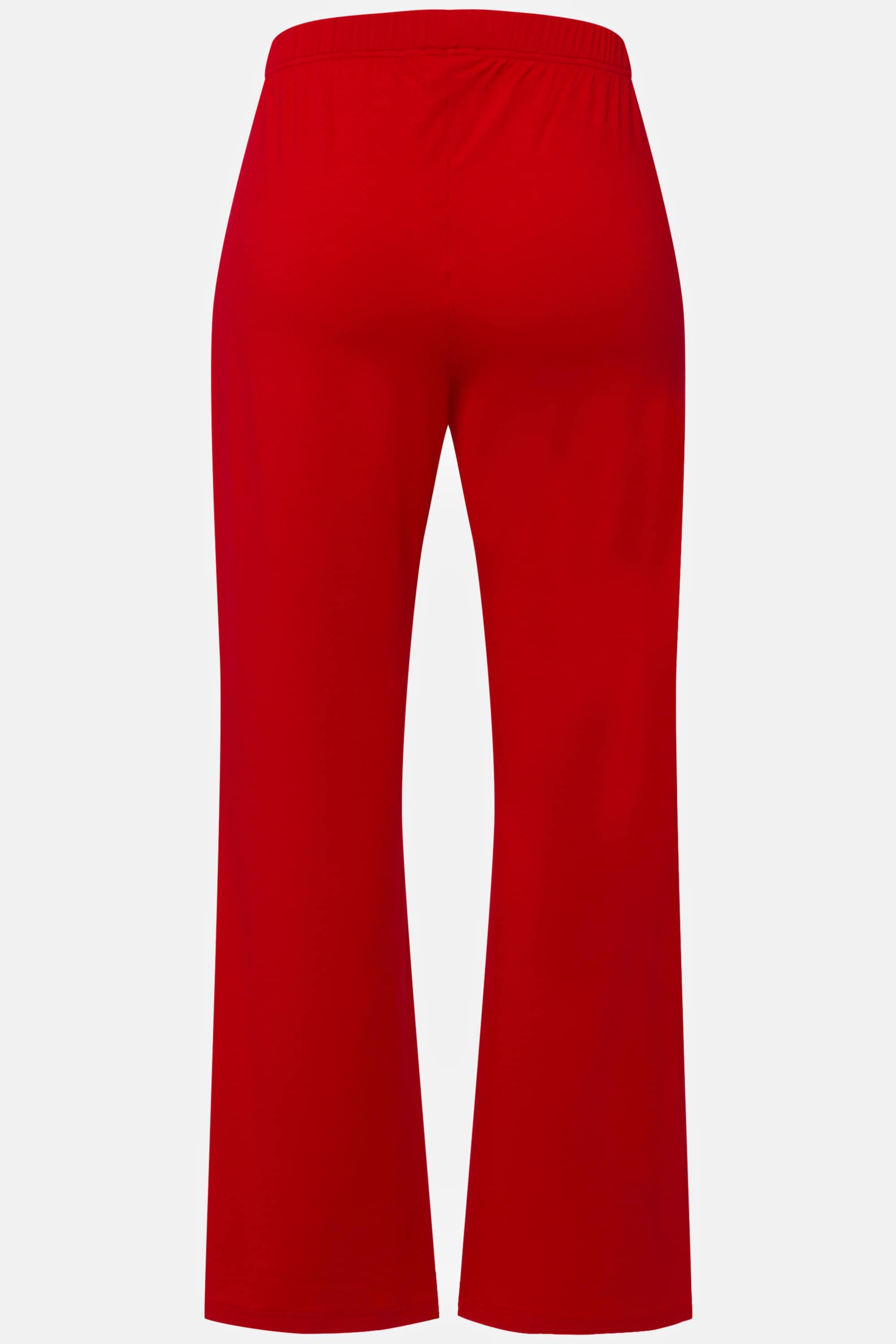 Ulla Popken  Pantalon 7/8 en jersey, jambes étroites et évasées, taille élastique 