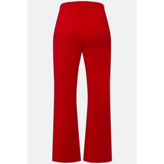 Ulla Popken  Pantaloni a 7/8 in jersey con taglio della gamba aderente e svasato e cintura elastica 