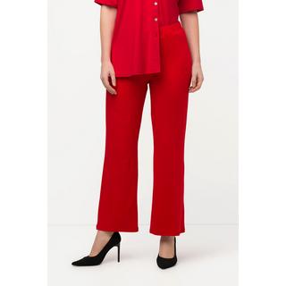 Ulla Popken  Pantaloni a 7/8 in jersey con taglio della gamba aderente e svasato e cintura elastica 