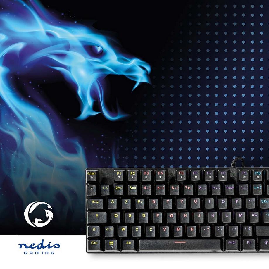 Nedis  Verkabelte Gaming-Tastatur | USB Typ-A | Mechanische Tasten | LED | QWERTY | ND-Layout | USB-Stromversorgung | Länge des Stromkabels: 1,50 m | Gaming 