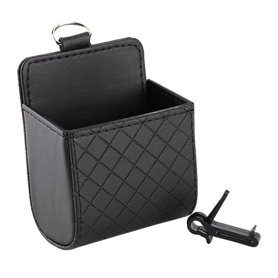 eStore Petit sac de rangement pour grille d'aération de voiture - Noir  