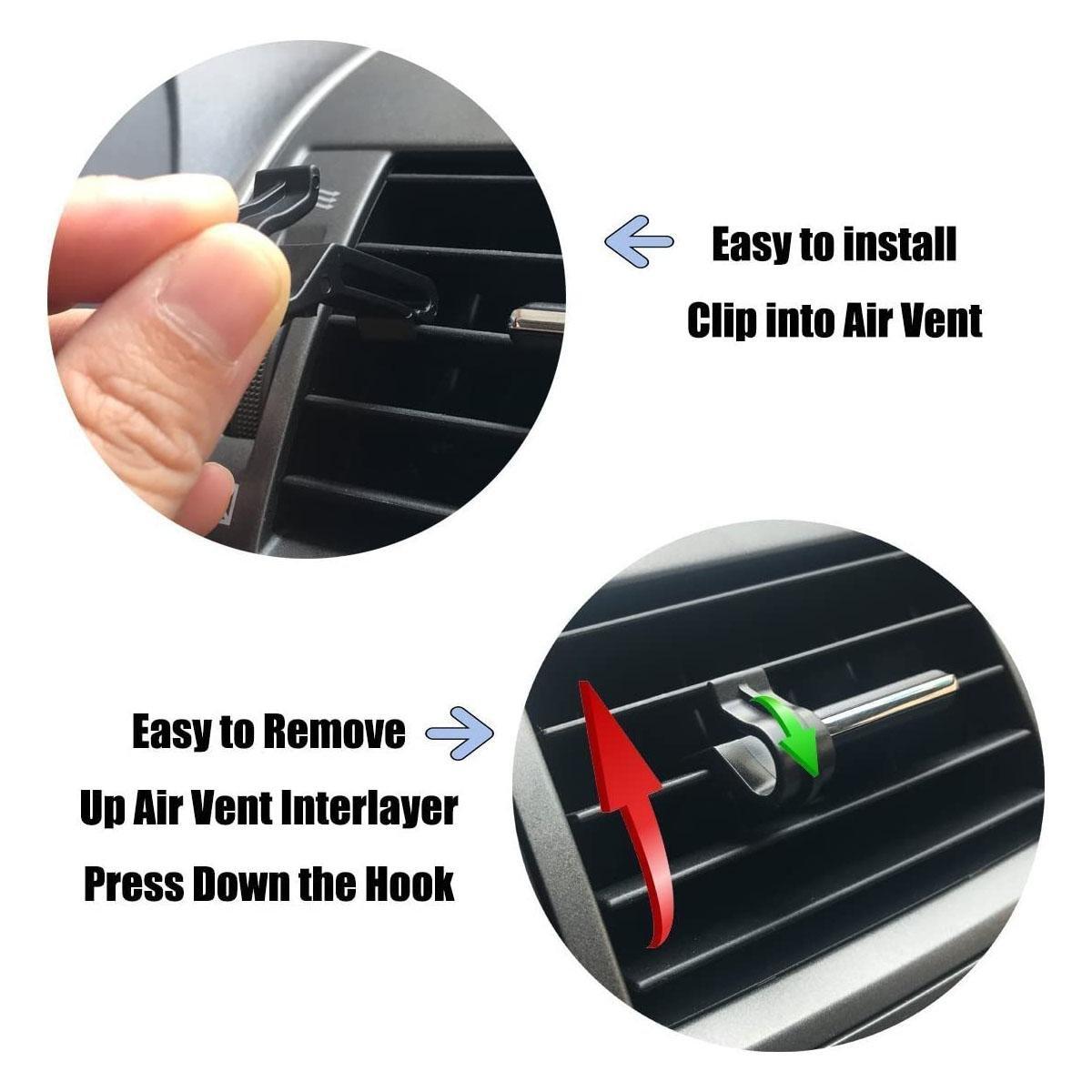 eStore Petit sac de rangement pour grille d'aération de voiture - Noir  