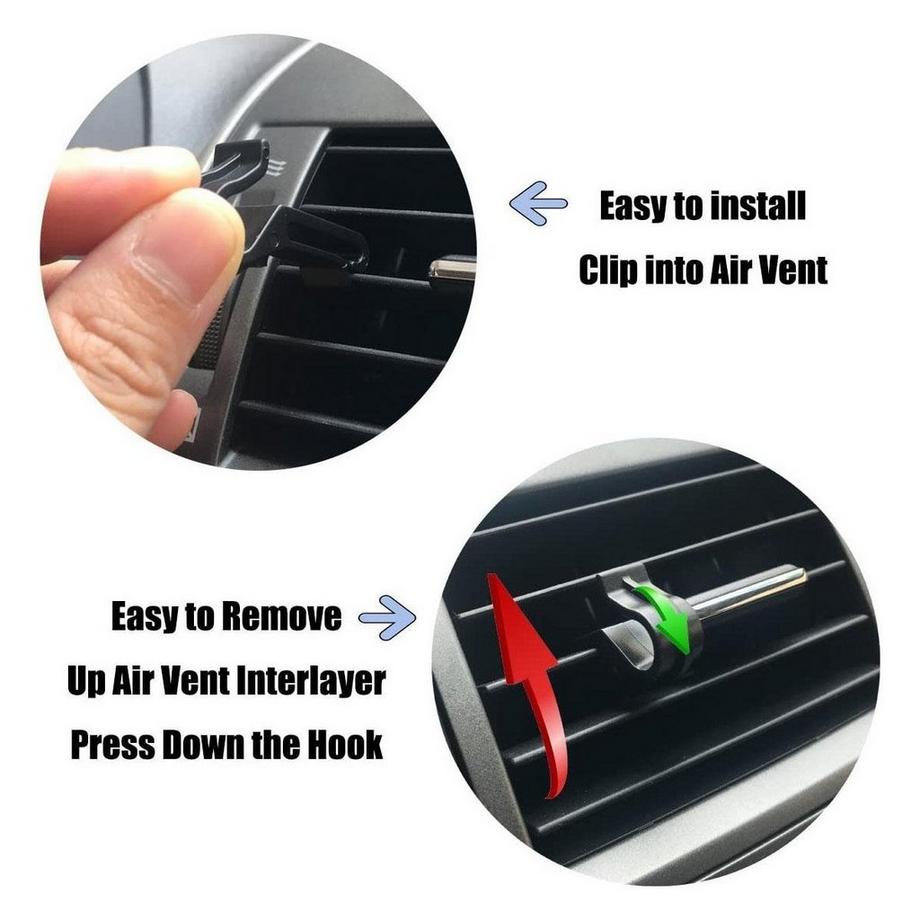 eStore Petit sac de rangement pour grille d'aération de voiture - Noir  